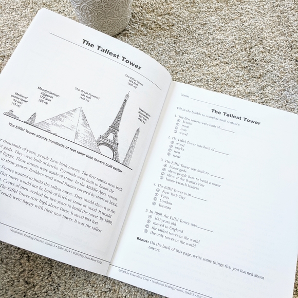 Grade 3 Nonfiction Reading Practice Never used - Picture 3 of 7